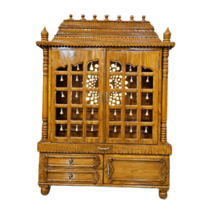 Premium Handmade Wooden Temple with Storage Options