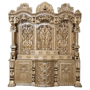 Premium Handcrafted Wooden Temple with Storage Options