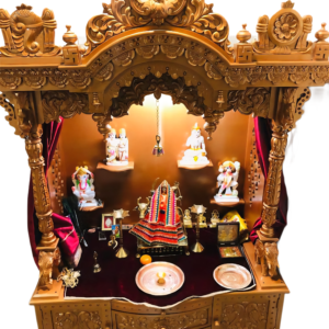 Elegant Solid Wood Temple for Spiritual Spaces